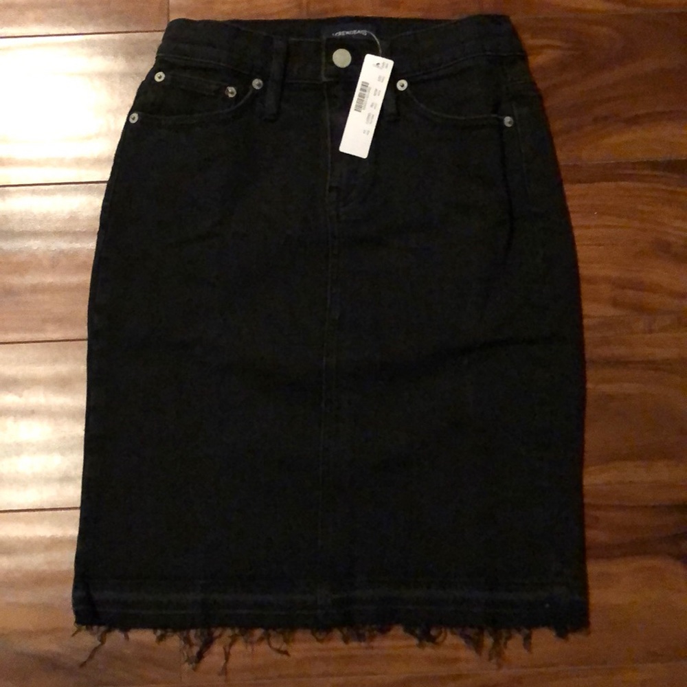 JCrew Black Denim Pencil Skirt size 24